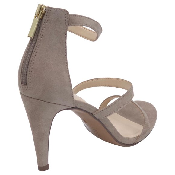🌟 Kelly & Katie Cleo Heeled Sandal - Nude/Beige Faux Suede - Size 8 🌟 - Picture 3 of 11